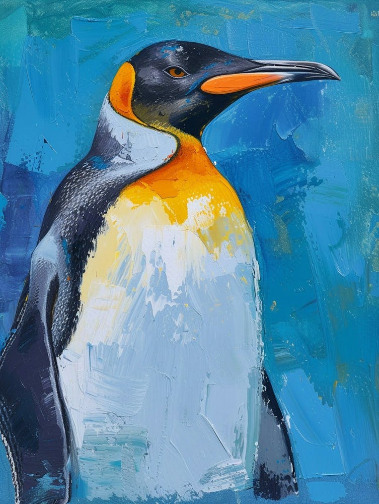 King Penguin Kangaroo Island Penneshaw Colour Block Painting 1