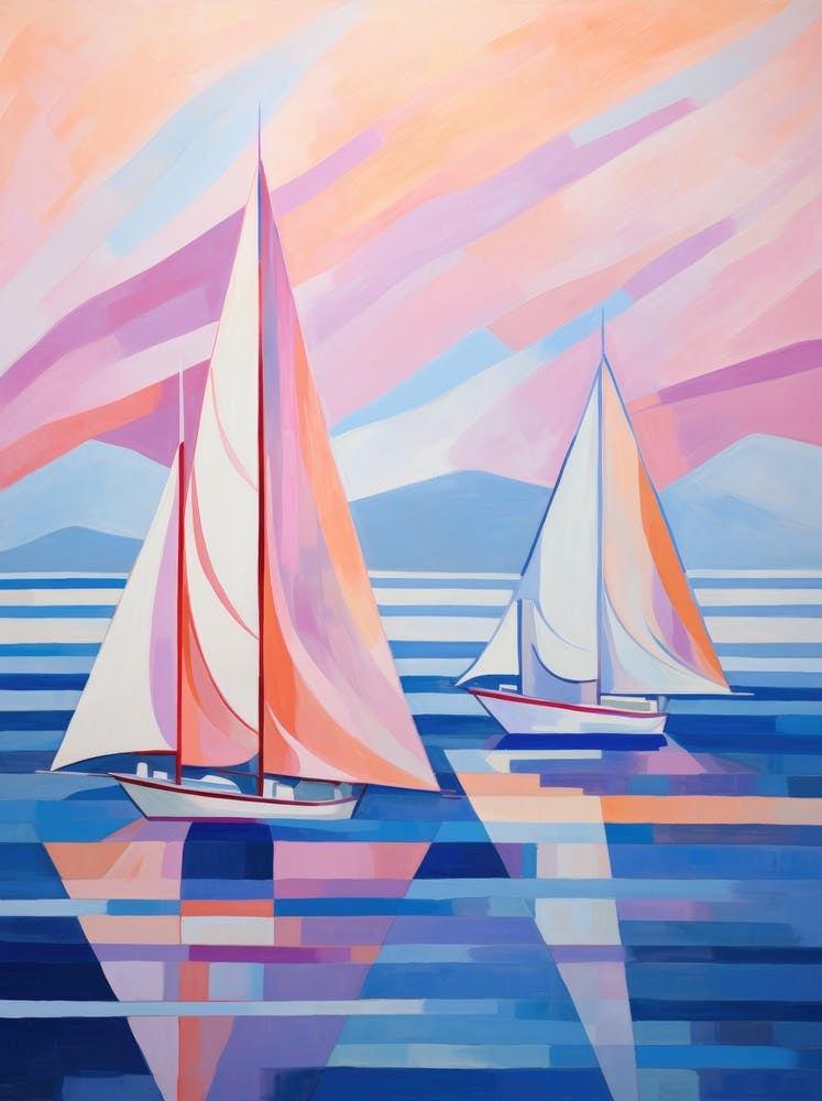 Sailboats At Sunset 10