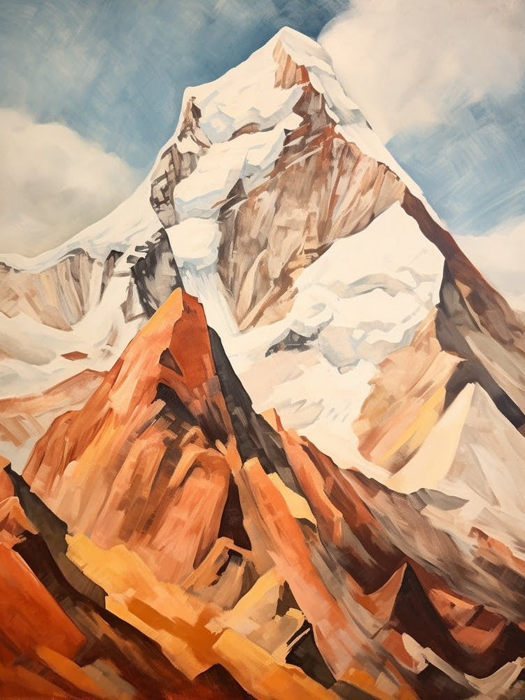 Makalu Nepal China 1 Mountain Painting