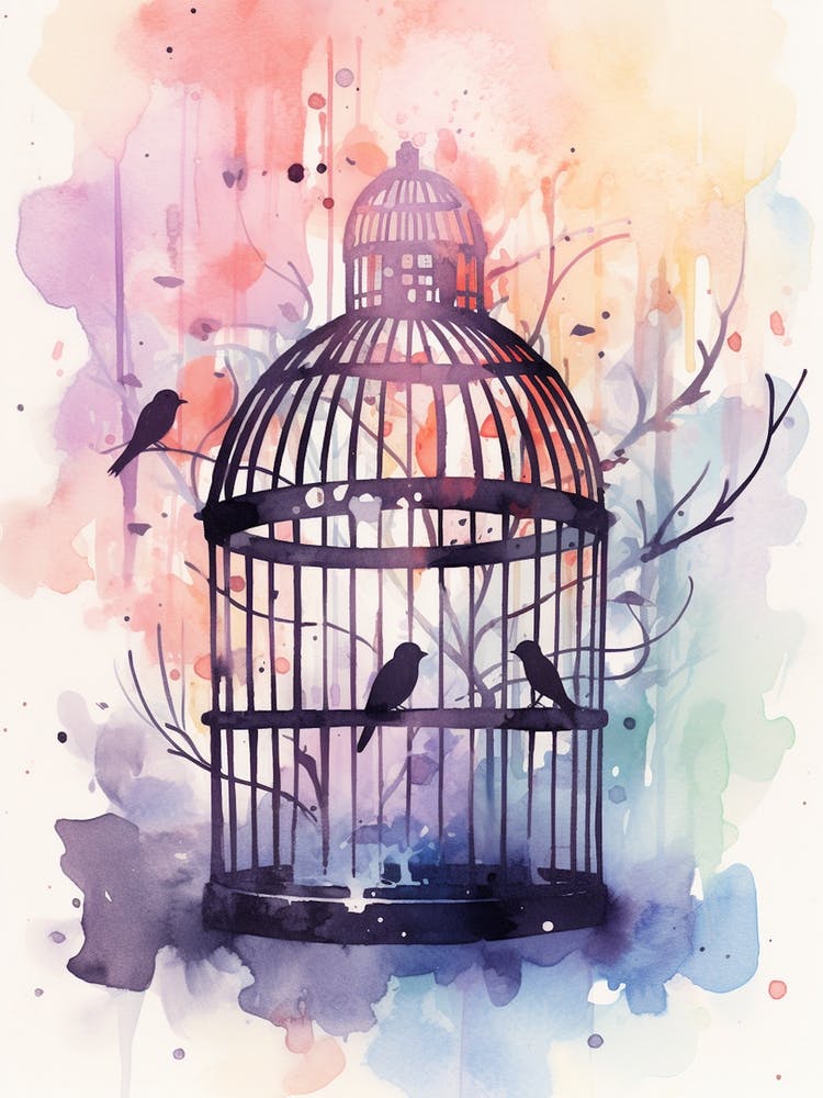 Snowy Bird Cage 1