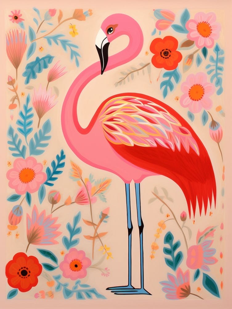 Pink Scandi Greater Flamingo 3