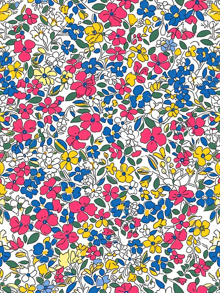 Flores Vista London Fabrics Floral Pattern 3