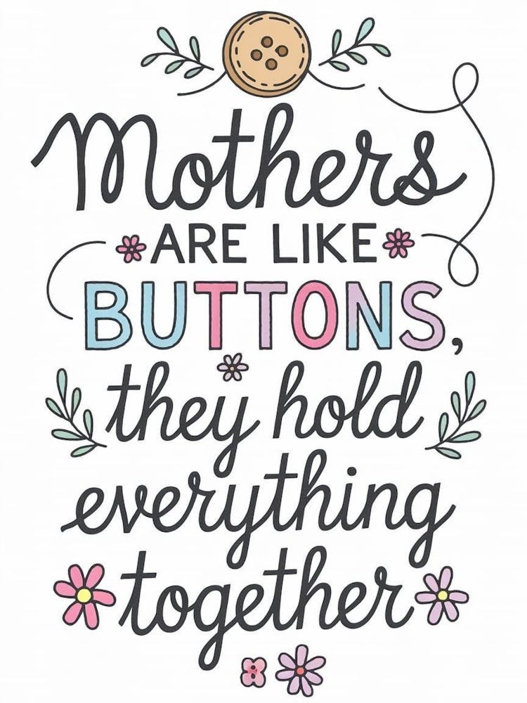 Mothers Are Like Buttons They Hold Everything Together 2