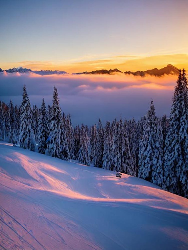 Oberstdorf, Germany 1 Sunrise Skiing Poster