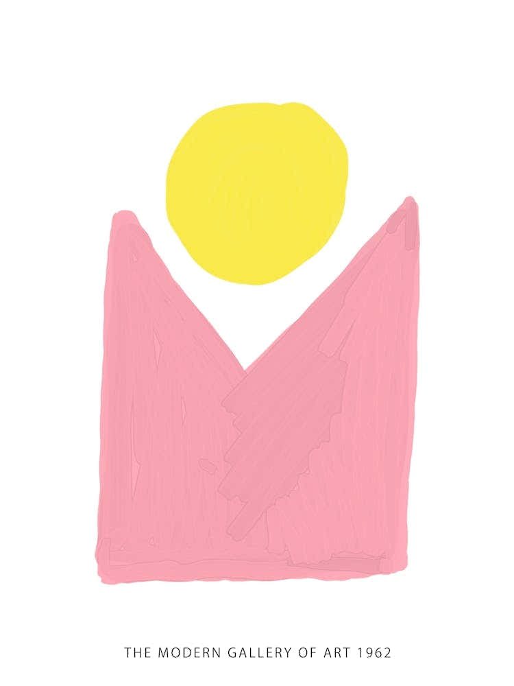Pink And Yellow Abstract Shapes