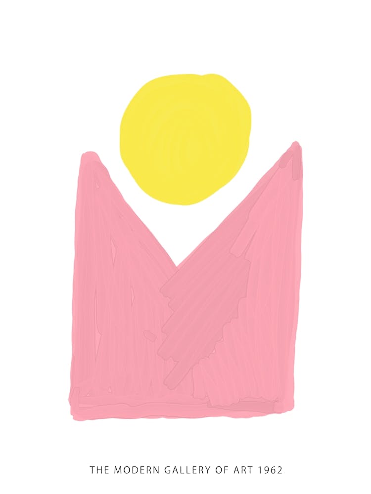Pink And Yellow Abstract Shapes