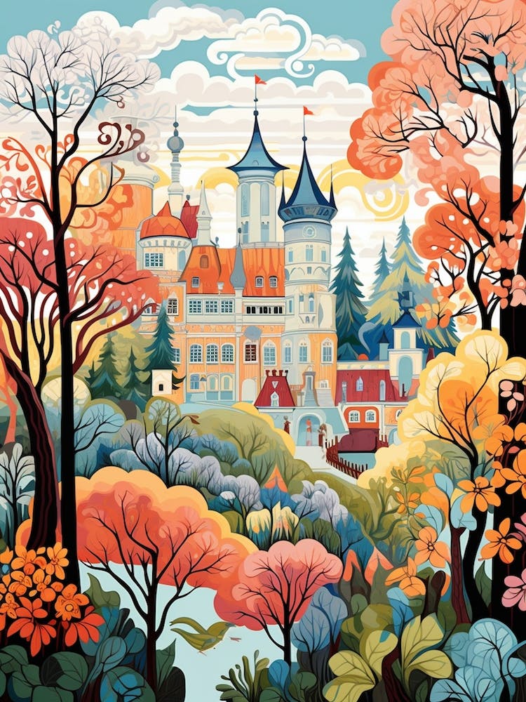 Rosendals Trdgrd Sweden Modern Illustration