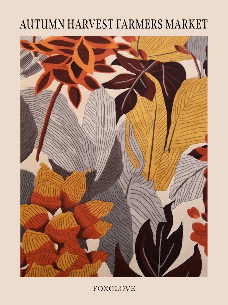 Fall Botanicals Foxglove 1 Poster