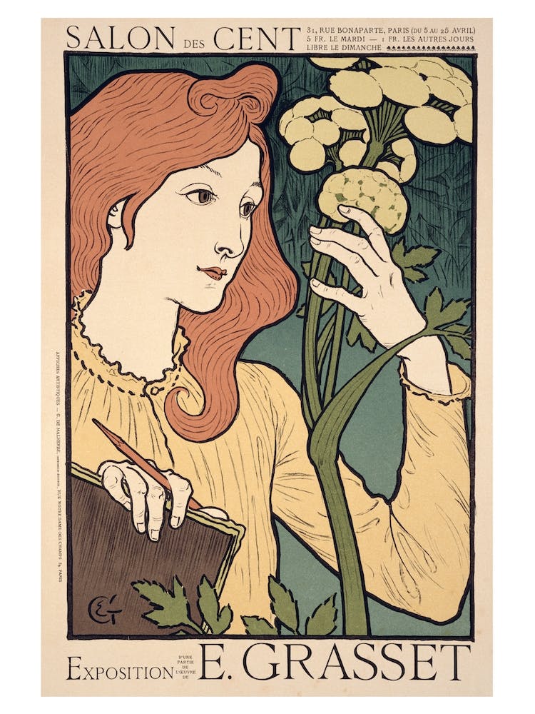 Exhibition Of Work By Eugene Grasset, At The Salon Des Cent