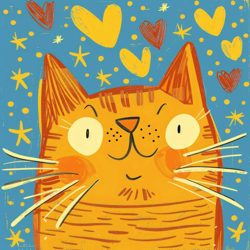 Cat With Hearts