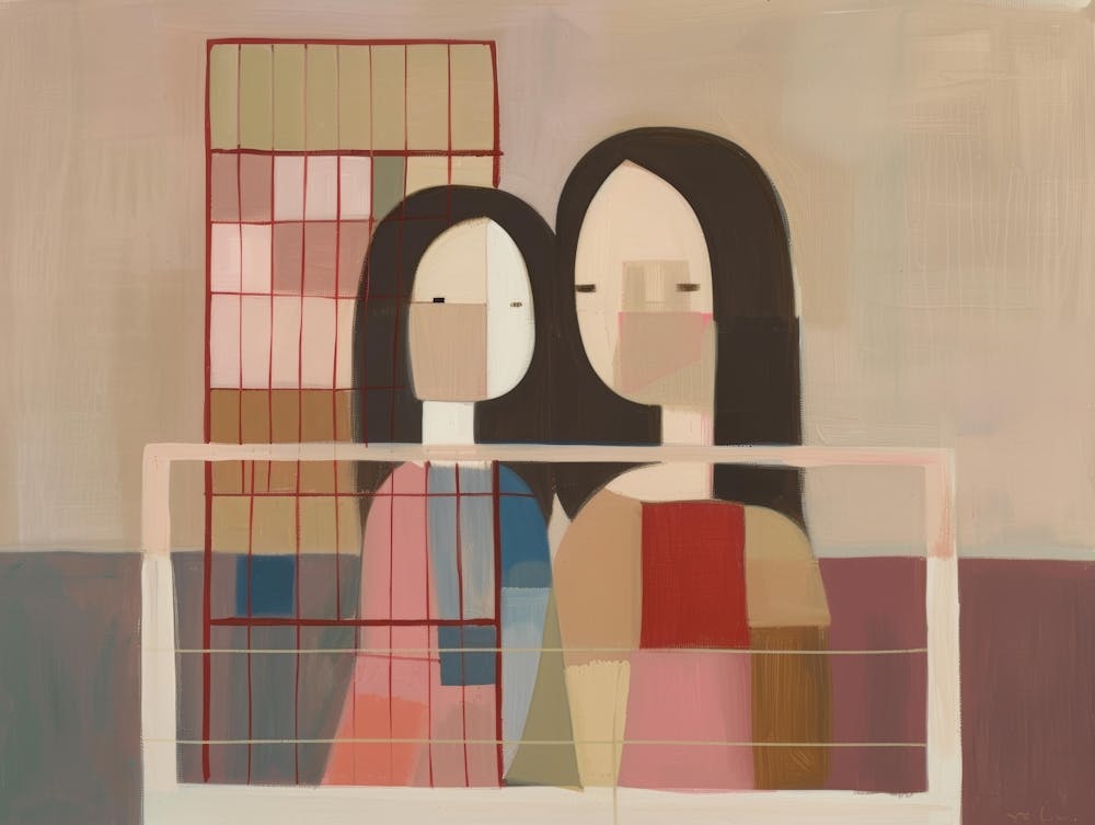 Two Women In A Cage