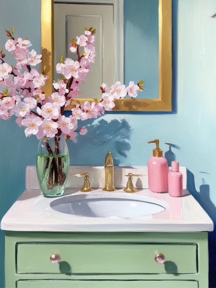 Pink Bathroom Vanity 1