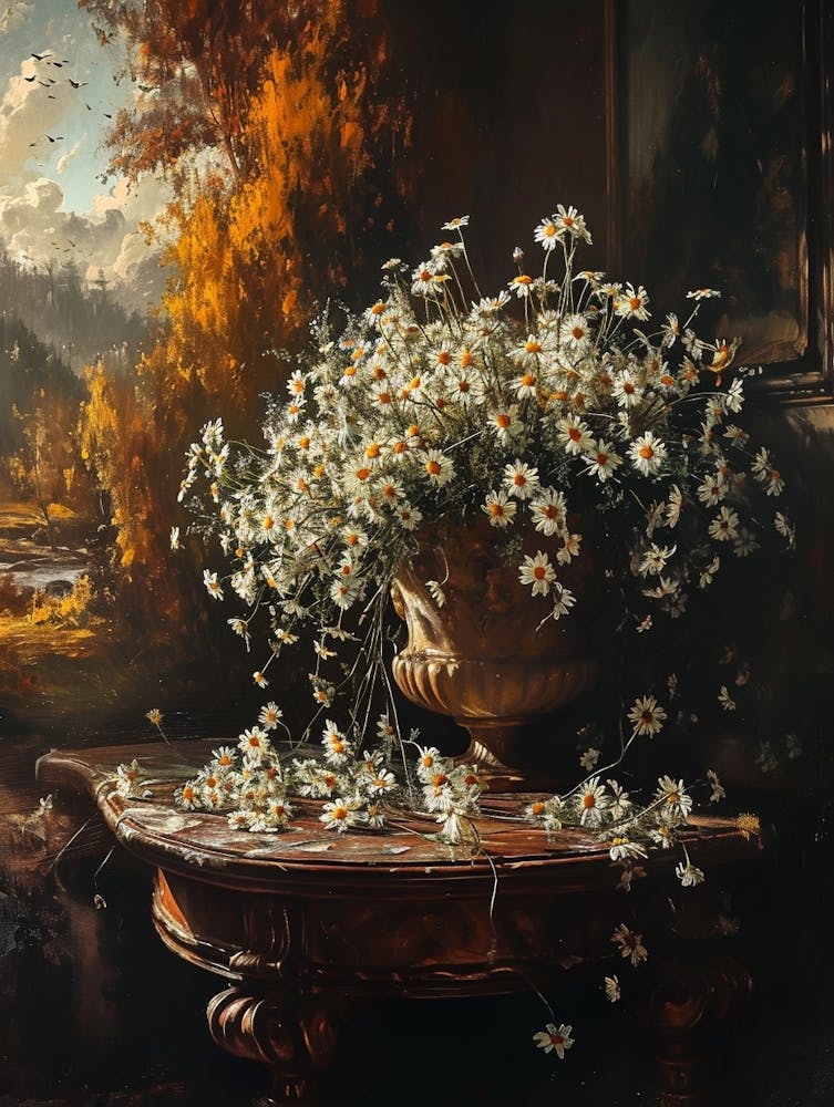 Baroque Floral Still Life Daisy 4