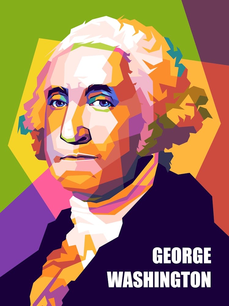 Us Founder George Washington Wpap Pop Art Style