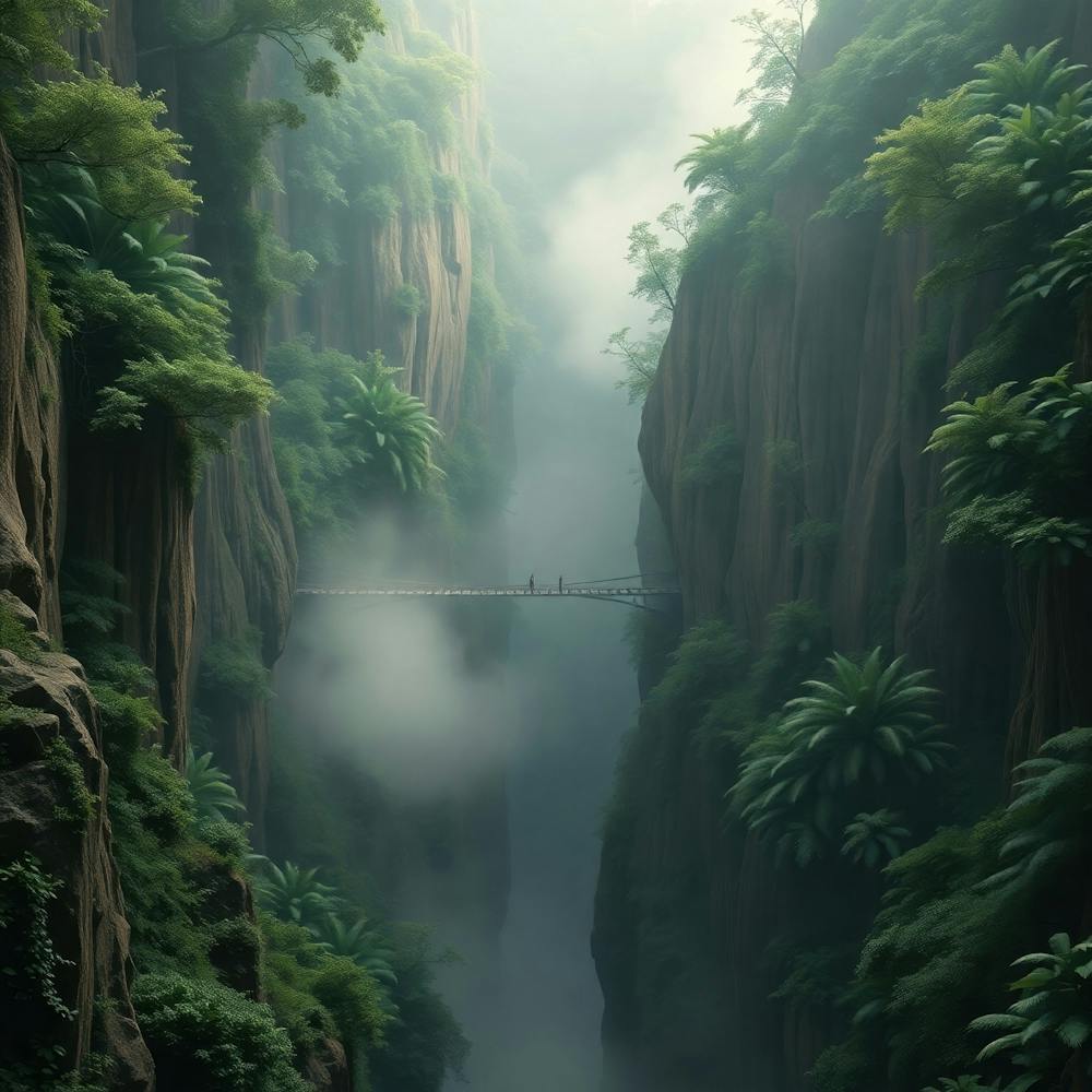 Waterfalls In The Mountains