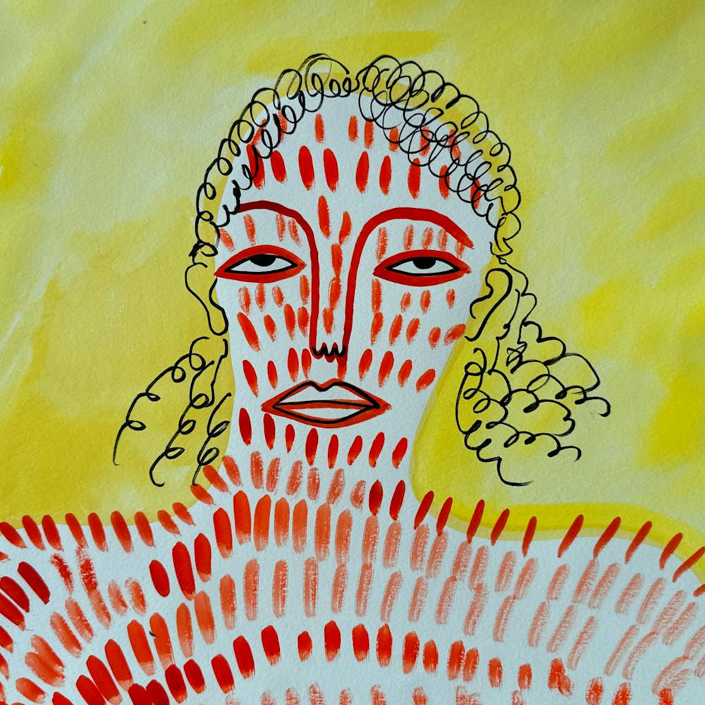 A women in red splinters