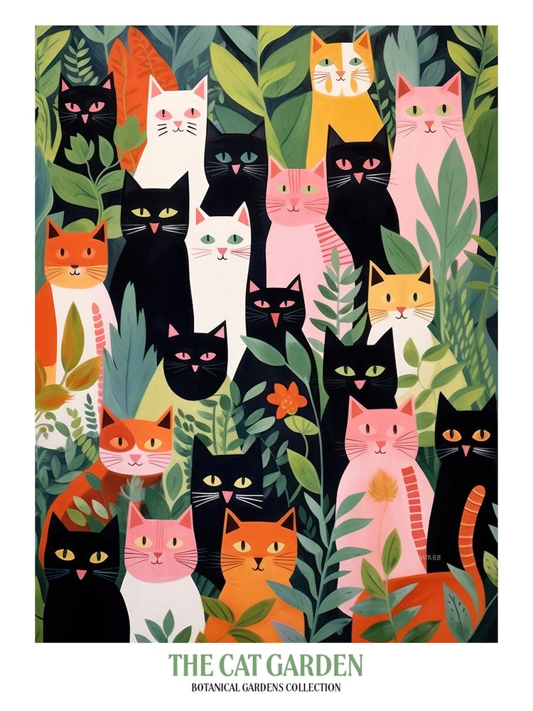 The Cat Garden Botanical Flowers
