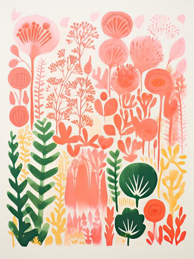 Humboldt Botanical Gardens Abstract Riso Style 4