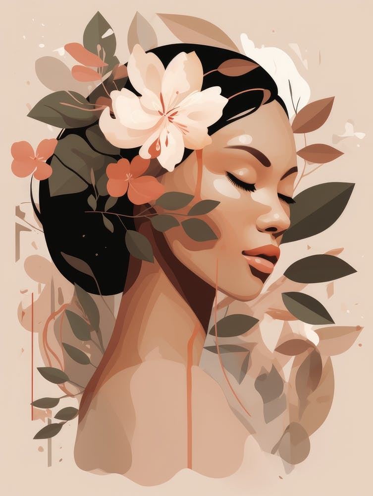 Woman and Flowers