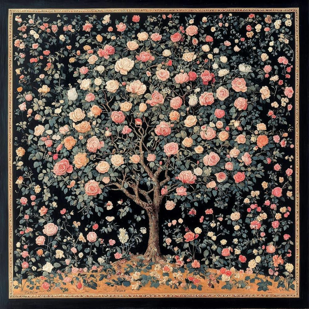 Tree Of Roses Art