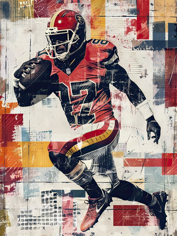 American Football Player Vintag Poster 13