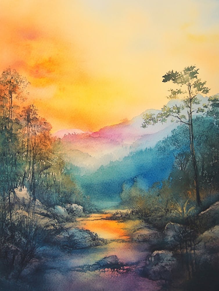 Sunset In The Mountains 3