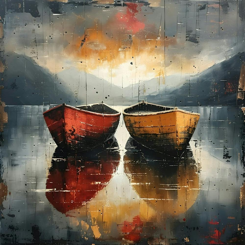 Two Boats At Sunset, Abstract Expressionism, Minimalism, and Neo-Dada
