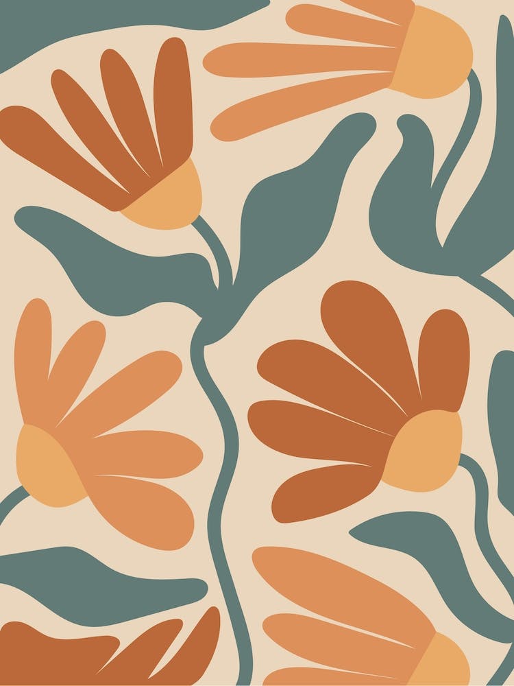 Boho Warme Farben Blumen