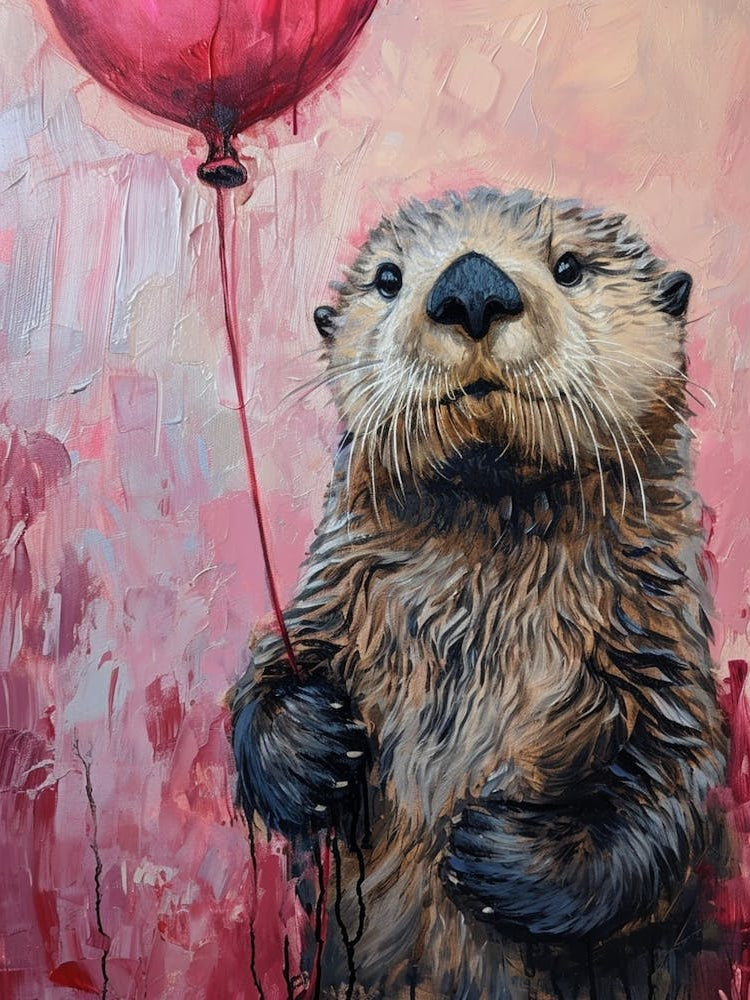 Cute Sea Otter 2 With Balloon