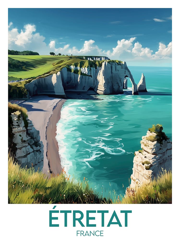 Affiche de voyage Étretat