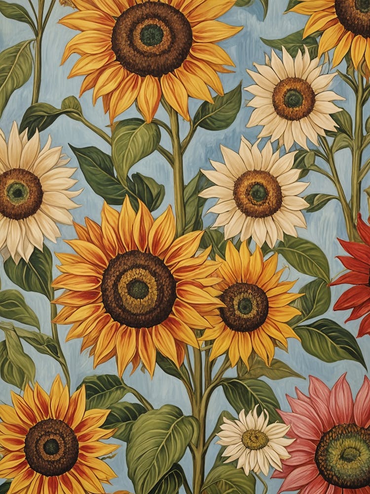 Pastel Sunflowers no1