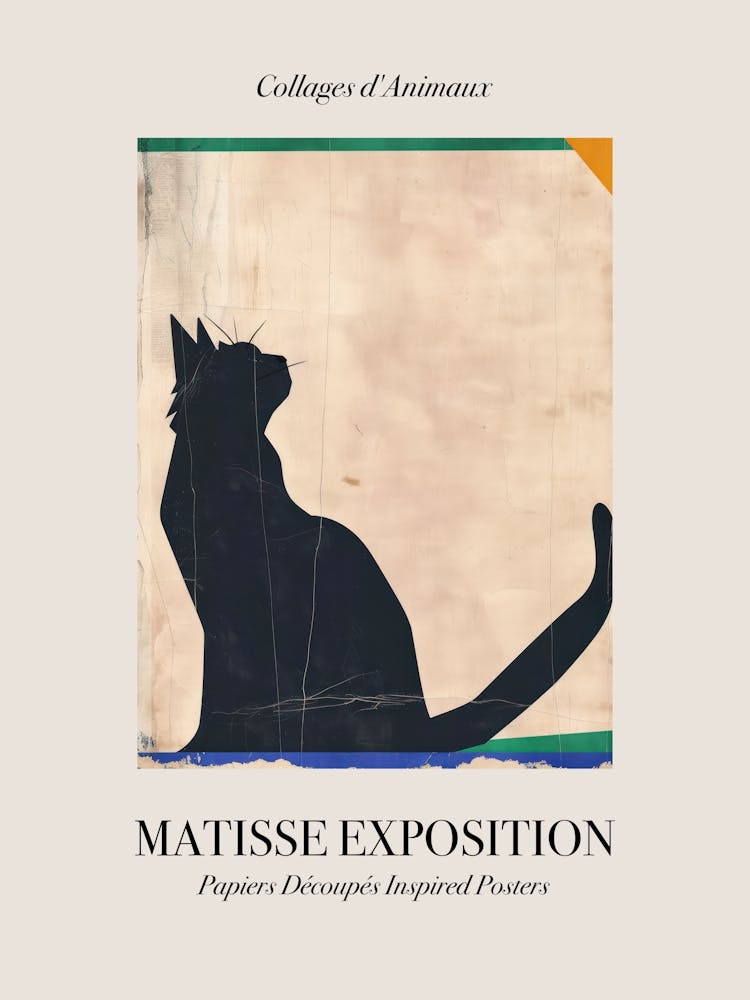 Cat 7 Matisse Inspired Exposition Animals Poster