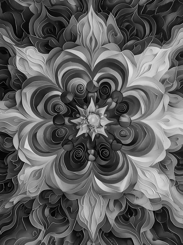 Black And White Flower 29