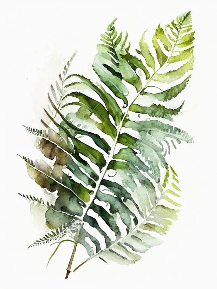 Mother Fern Watercolour