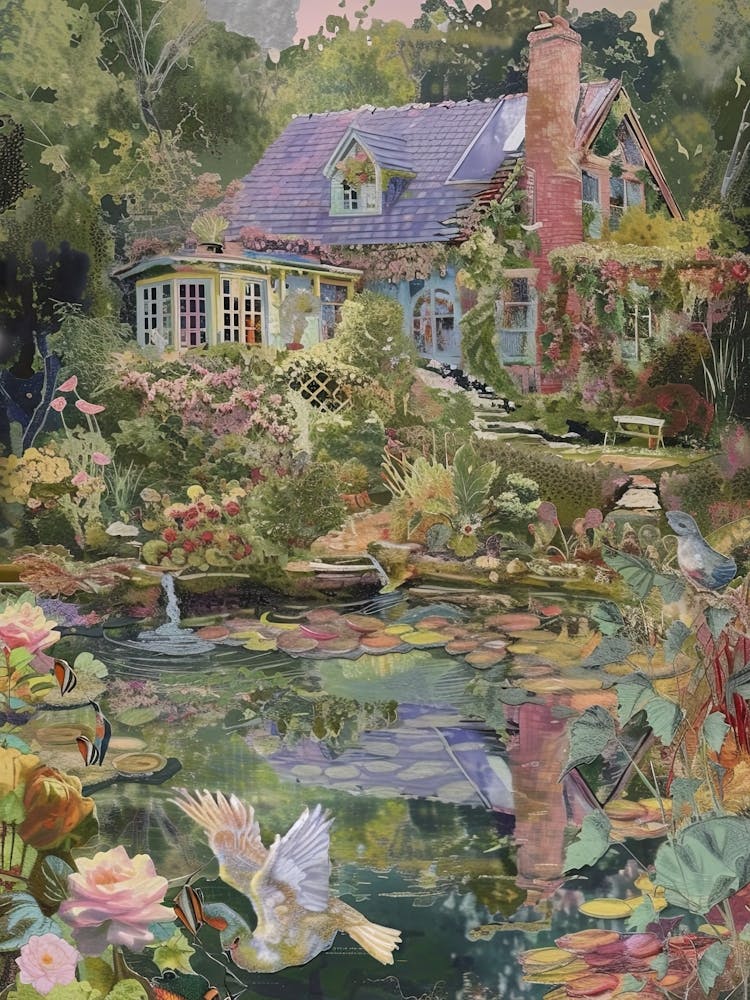 Pond Monet Fairies Scrapbook Collage 4
