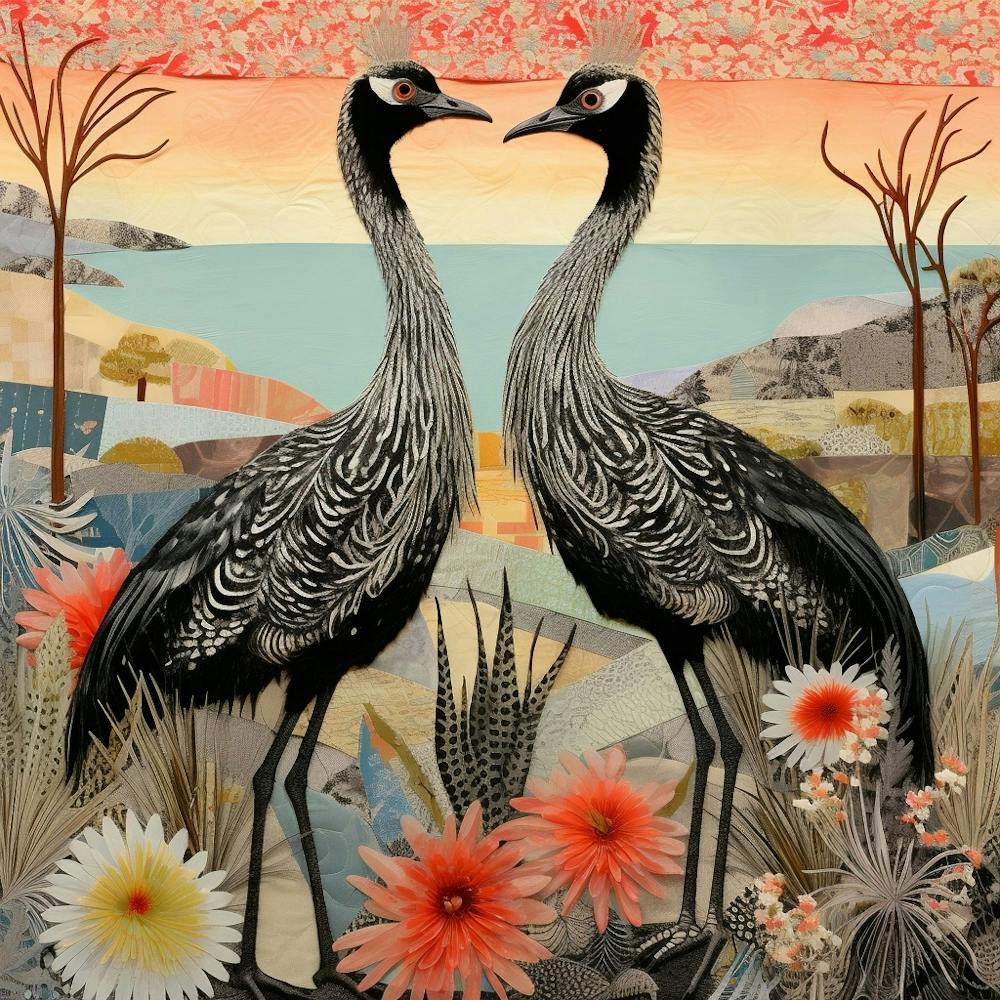 Vogel in der Natur Emu 4