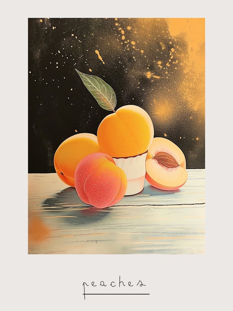 Art Deco Peaches 1 Poster