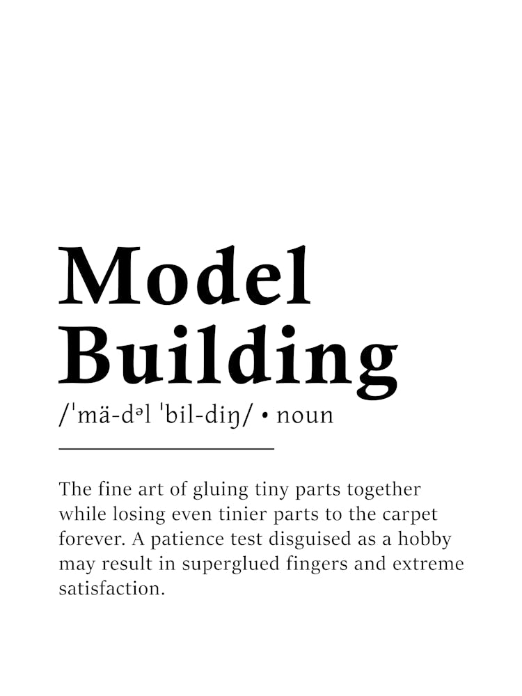 Model Building Definition Poster - Dictionary