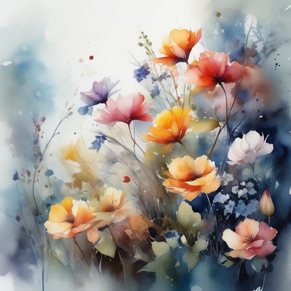 Watercolor Flowers 13