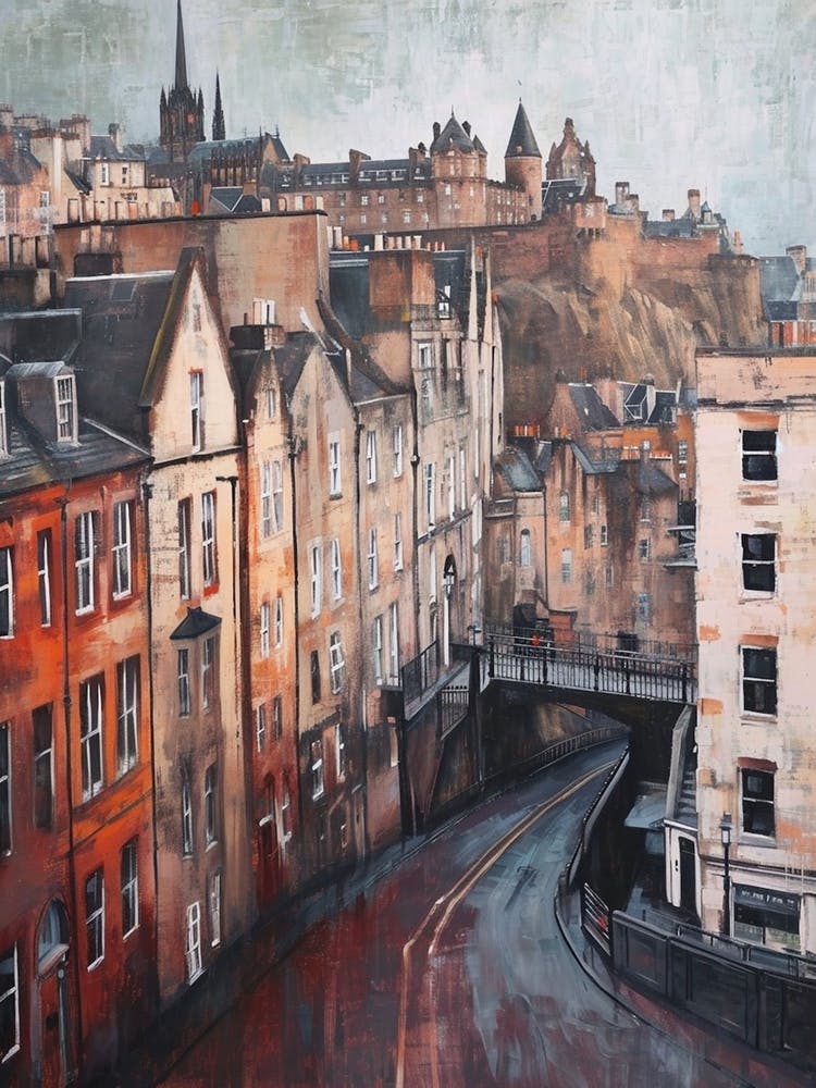 Kitsch Edinburgh Brushstroke Illustration 4