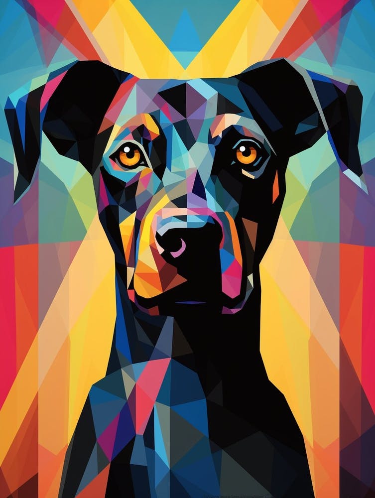 Dog Abstract Pop Art 3
