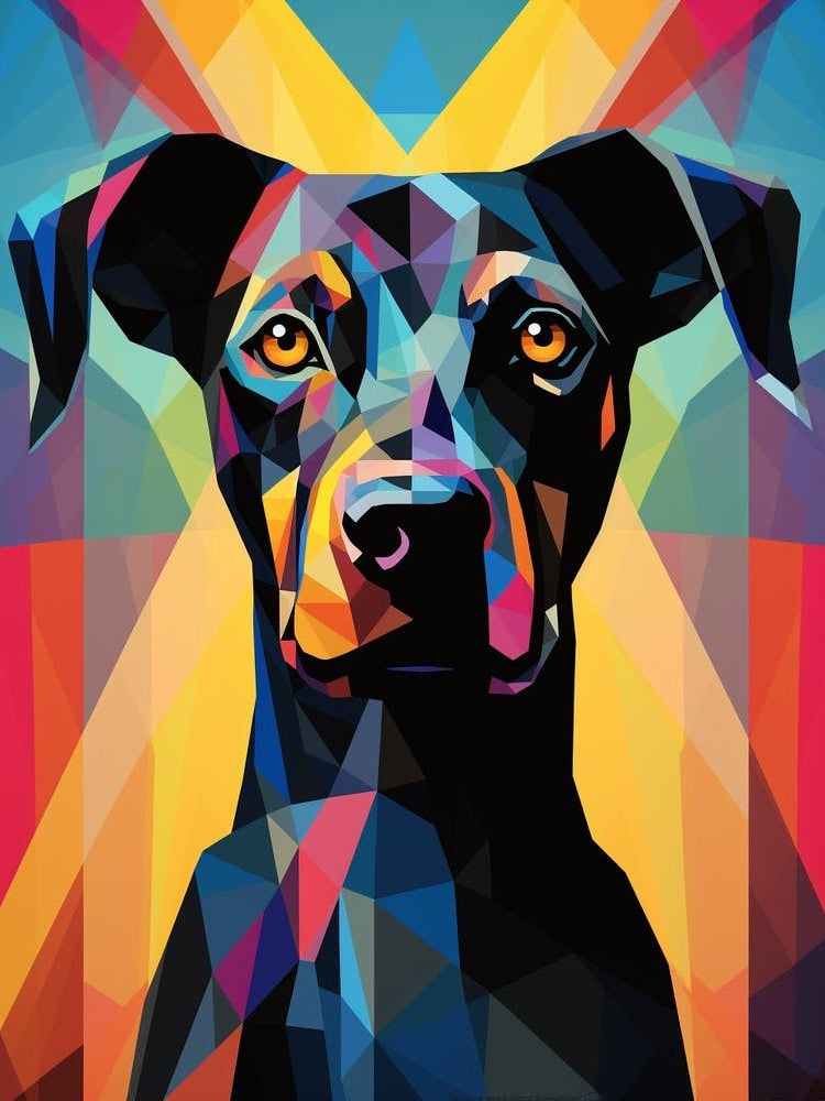 Dog Abstract Pop Art 3