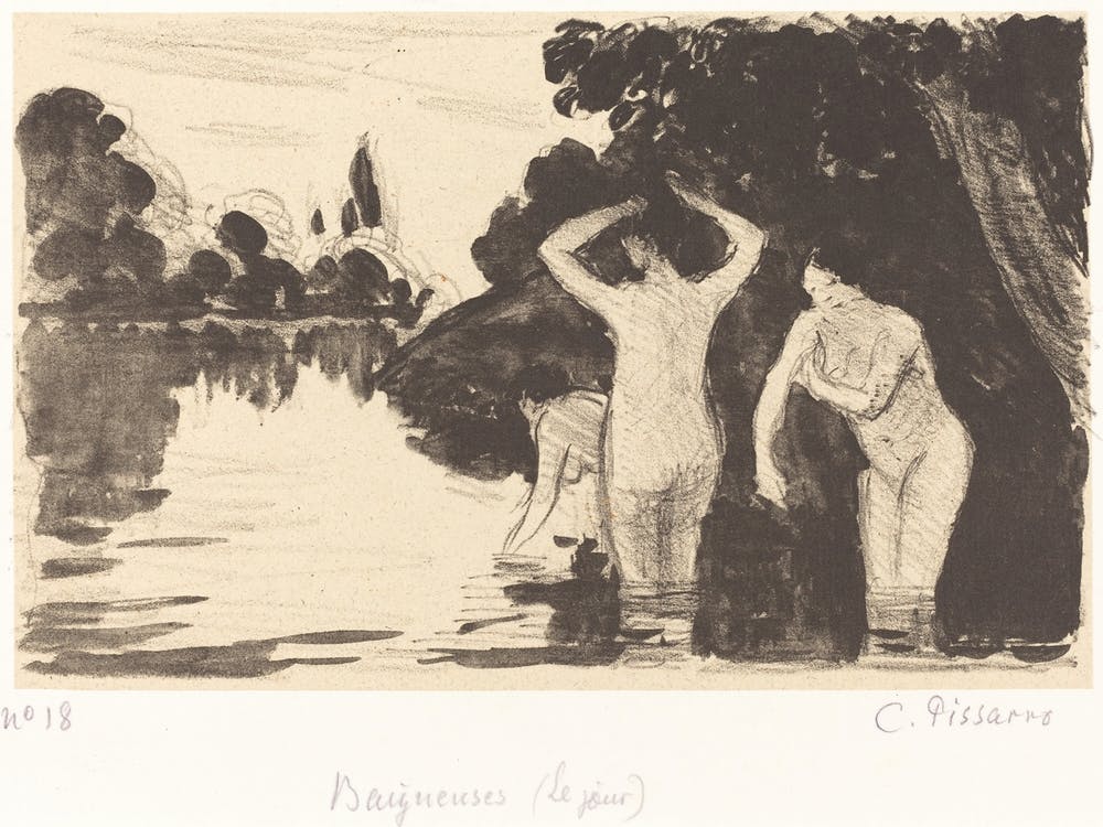 Baigneuses (ca. 1895), Camille Pissarro