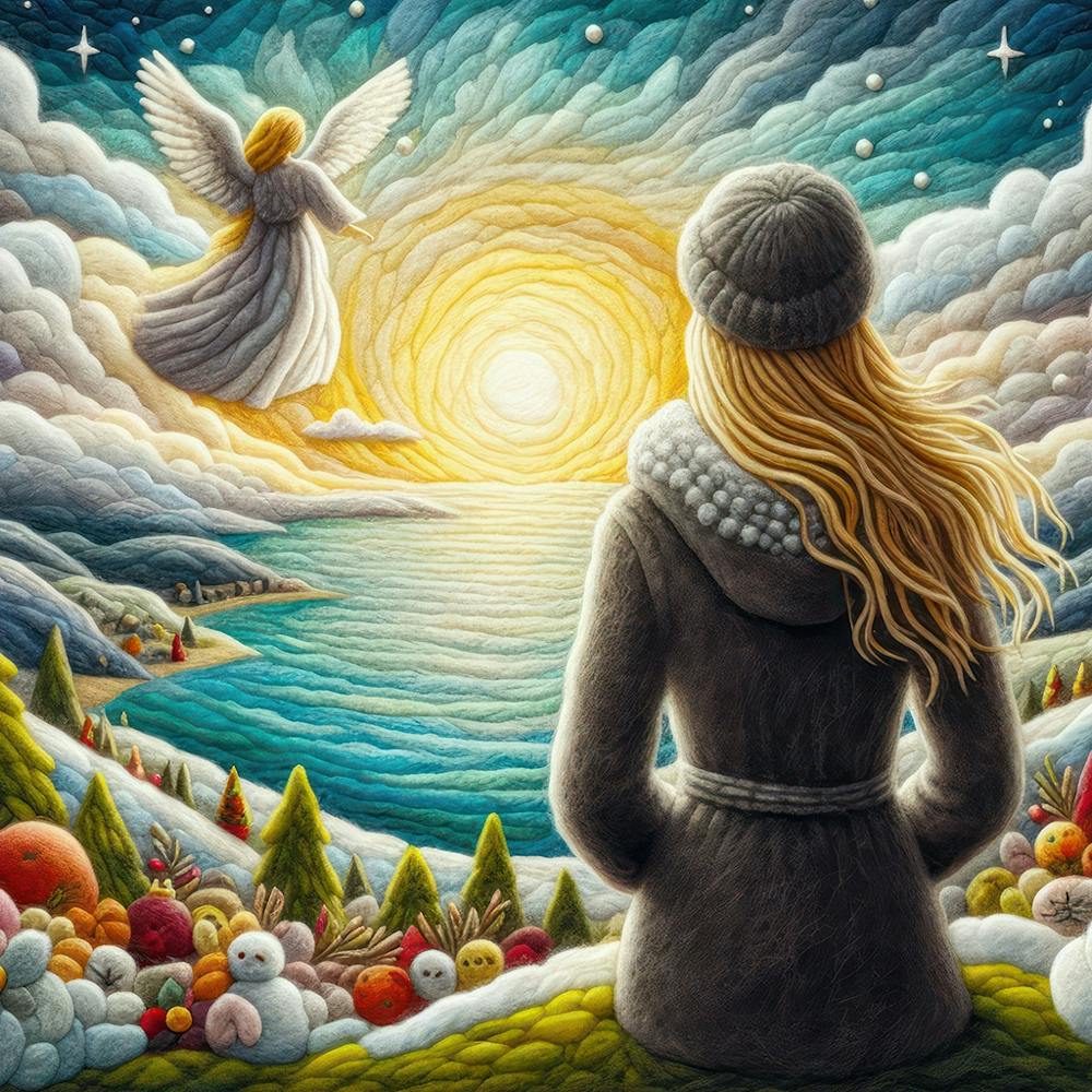 Blonde Women and Angel 3