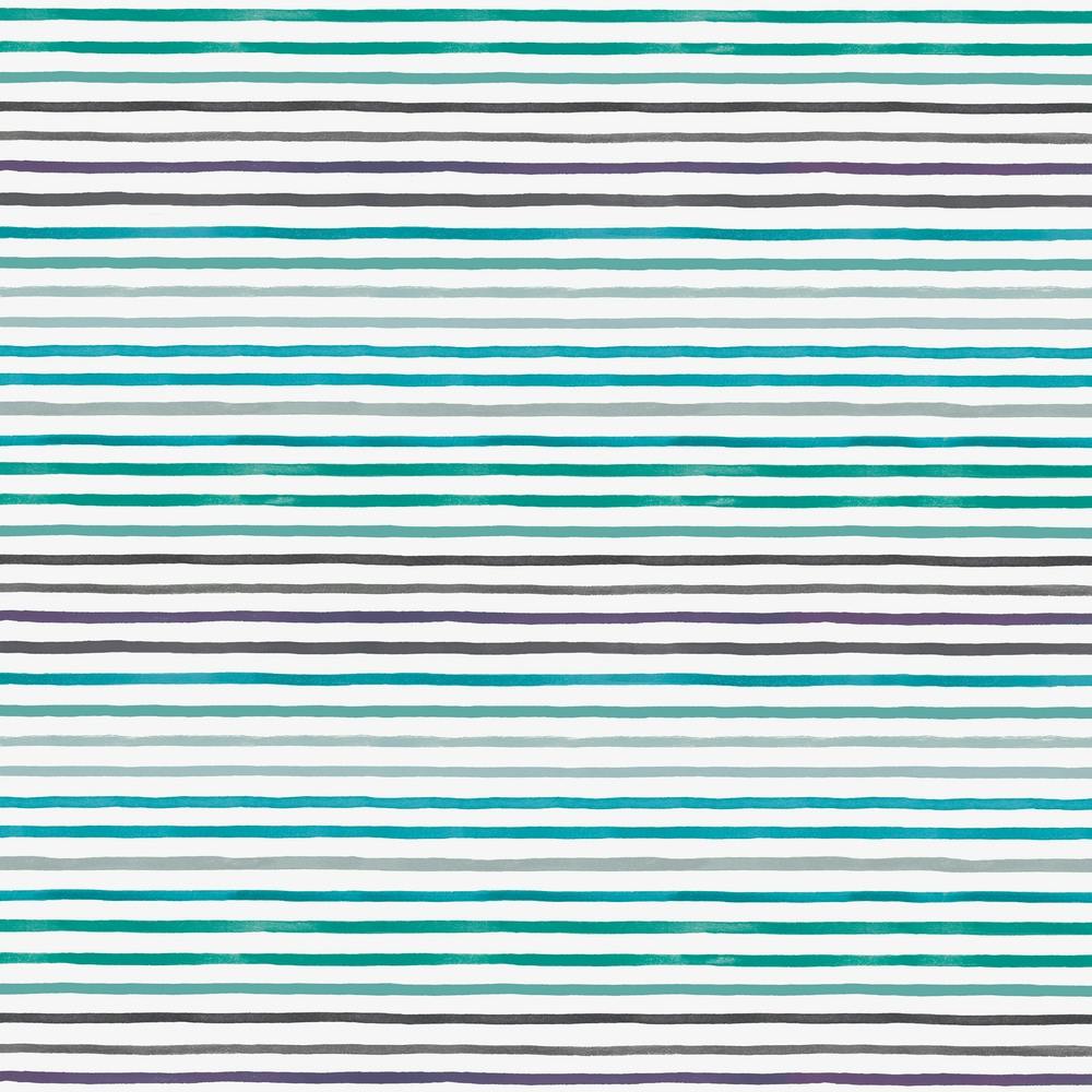Marker Stripes Blue Turquoise Square