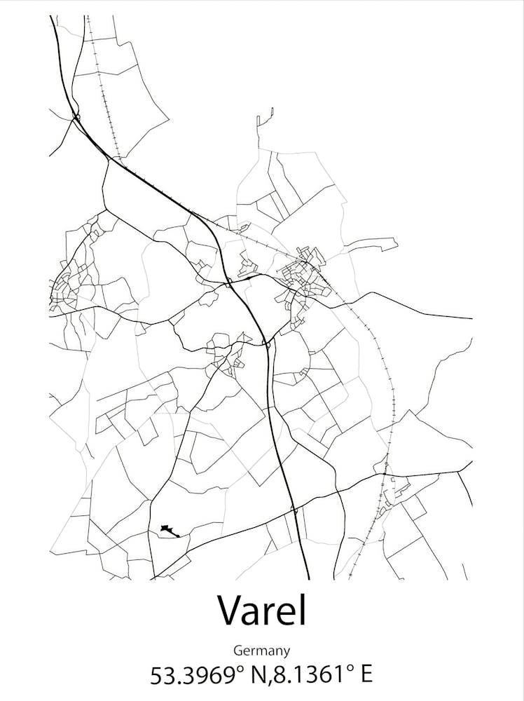 Varel,Germany Minimalist Map