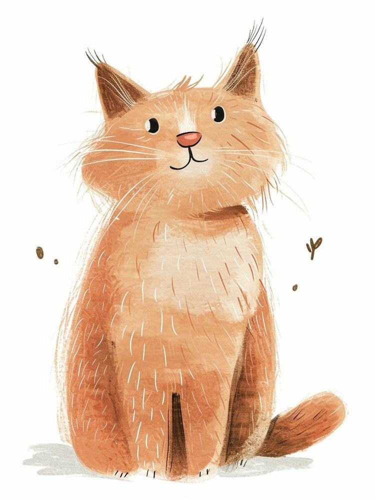 Selkirk Rex Cat Clipart Illustration 4