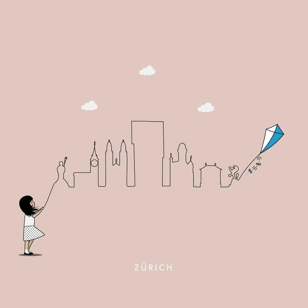 Zurich Skyline Kite
