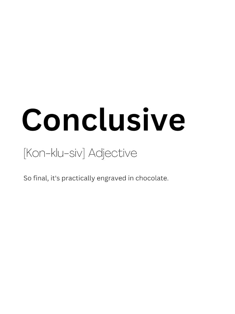 Conclusive Definition Meaning