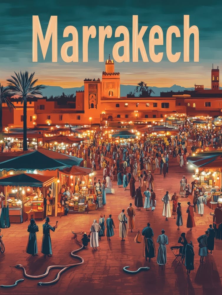 Aihrgdesign A Classic 1960s Travel Poster For Marrakech 5